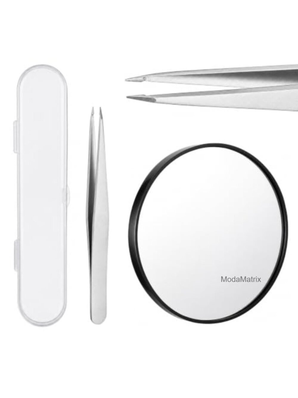 Precision Pointed Tip Tweezers Stainless Steel Ingrown Hair Splinter Removal